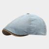 Fashion Washed Denim Beret Hat Vintage Short Brim Peaked Cap Adjustable Newsboy Cap Unisex