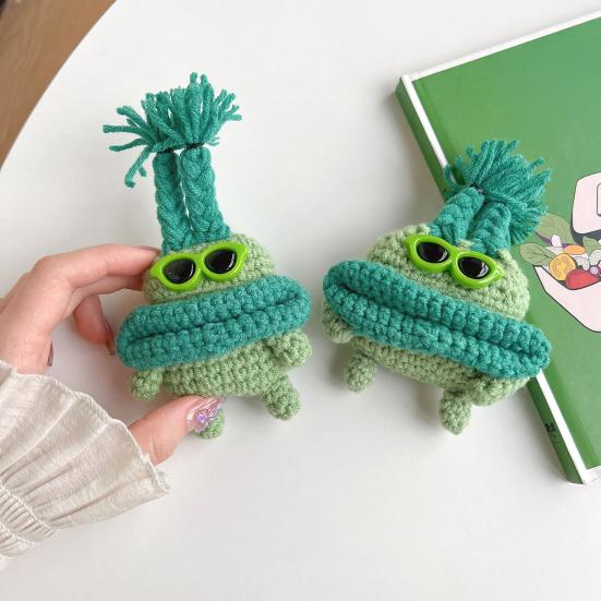 Crochet Cartoon Earbud Case for AirPods 1/2/3/4 for AirPods Pro 1/2/3 Bluetooth-compatible Wireless Earphone Charging Case Cover Headphone Protective