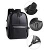 Schoolbag New Solid Color Simple PU Backpack Fashionable Versatile Commuter Business Backpack Large Capacity Computer Bag Wholesale