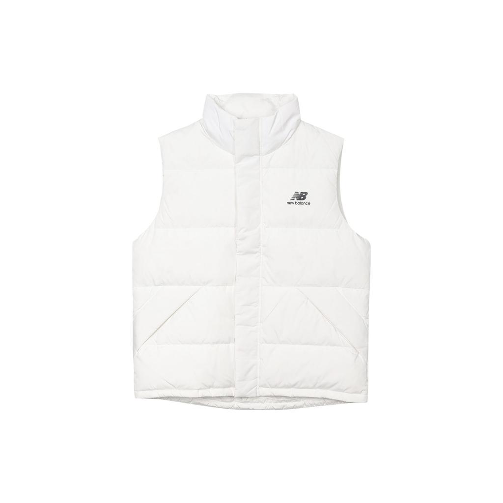 New Balance Vests Men's White Stand Collar Moderate Other AMV23347-CIC