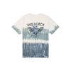 Vans Letter Print Tie-Dye Effect Crew Neck Pullover Short Sleeve T-Shirt Men Tops Blue VN00093BJCN