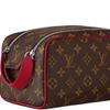 Louis Vuitton Necessaire Logo em Letra Fechamento com Zíper Bolsa de Higiene Pessoal em Couro Bolsa de Higiene Pessoal Masculina Marrom Avermelhado M12640