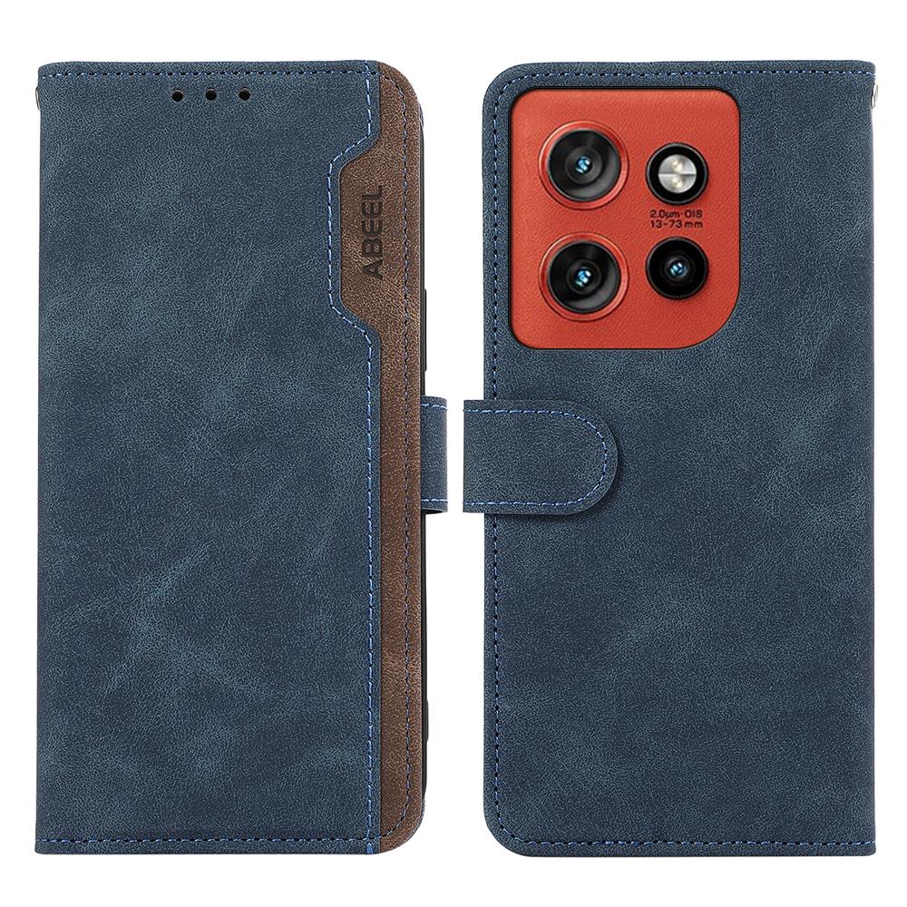 

ABEEL Color Splicing Case For Motorola Edge 60 Neo 5G/50 Neo 5G/S50 5G/ThinkPhone 25 5G Leather Flip Phone Cover RFID Blocking