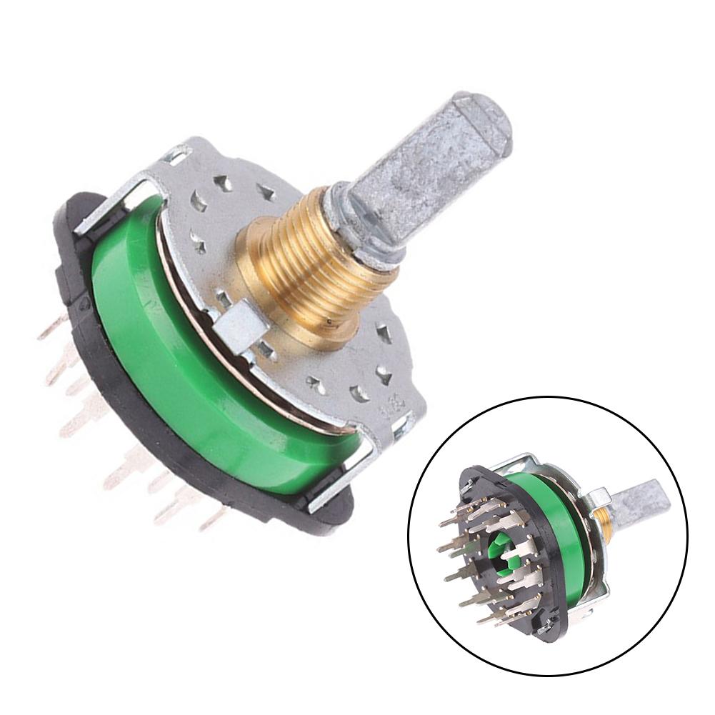 1pc Rotary Switch 4 Pole 12 Position SRRM1C7800 Power AMP 1050R Audio Signal Switch For Home Audio Systems