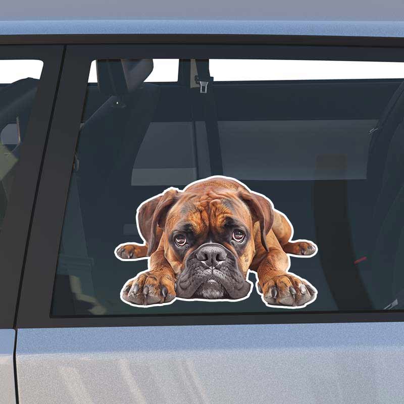 Cute Guard Dog Car Sticker Vinyl Decal Waterproof Rear Window Motorcycle Camper Bumper Truck Laptop Decoration TM219
