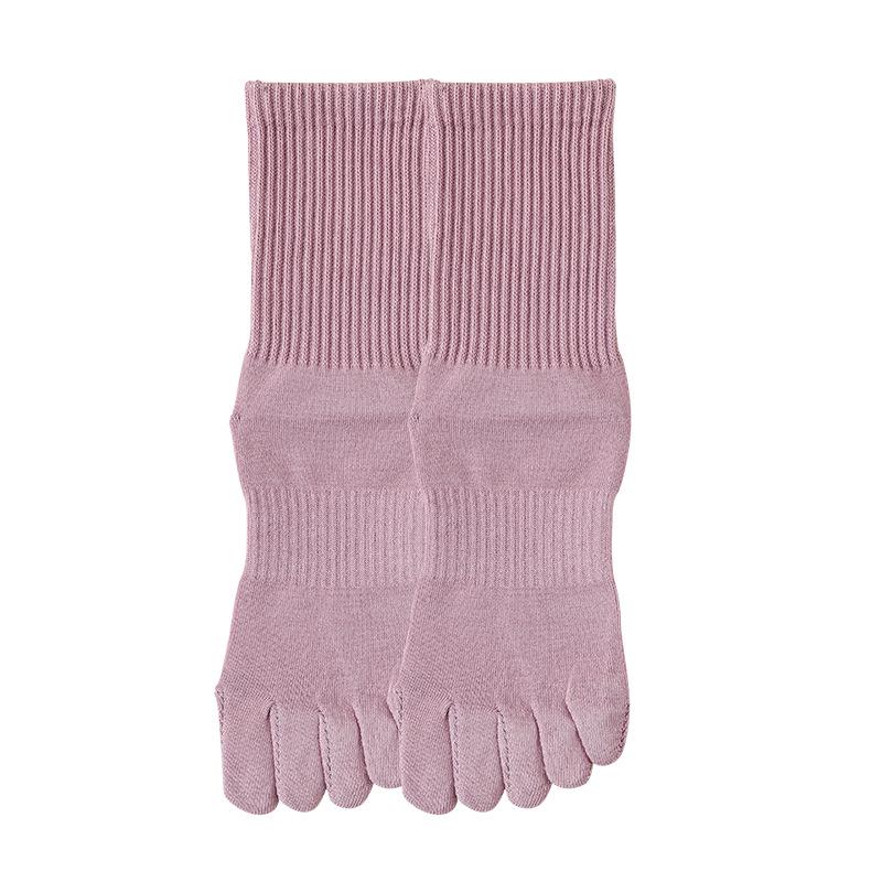 Damskie skarpetki do połowy łydki z pięcioma palcami - Jesień/Zima Czysta bawełna, Odprowadzające pot, Antybakteryjne, Nie mechacące się, Konstrukcja z rozdzielonymi palcami.