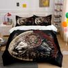 "Dragon Tiger Yin-Yang Decor Set" Bedding Set with 1 Duvet Cover 2 Pillowcases Single Double King Queen, Gift