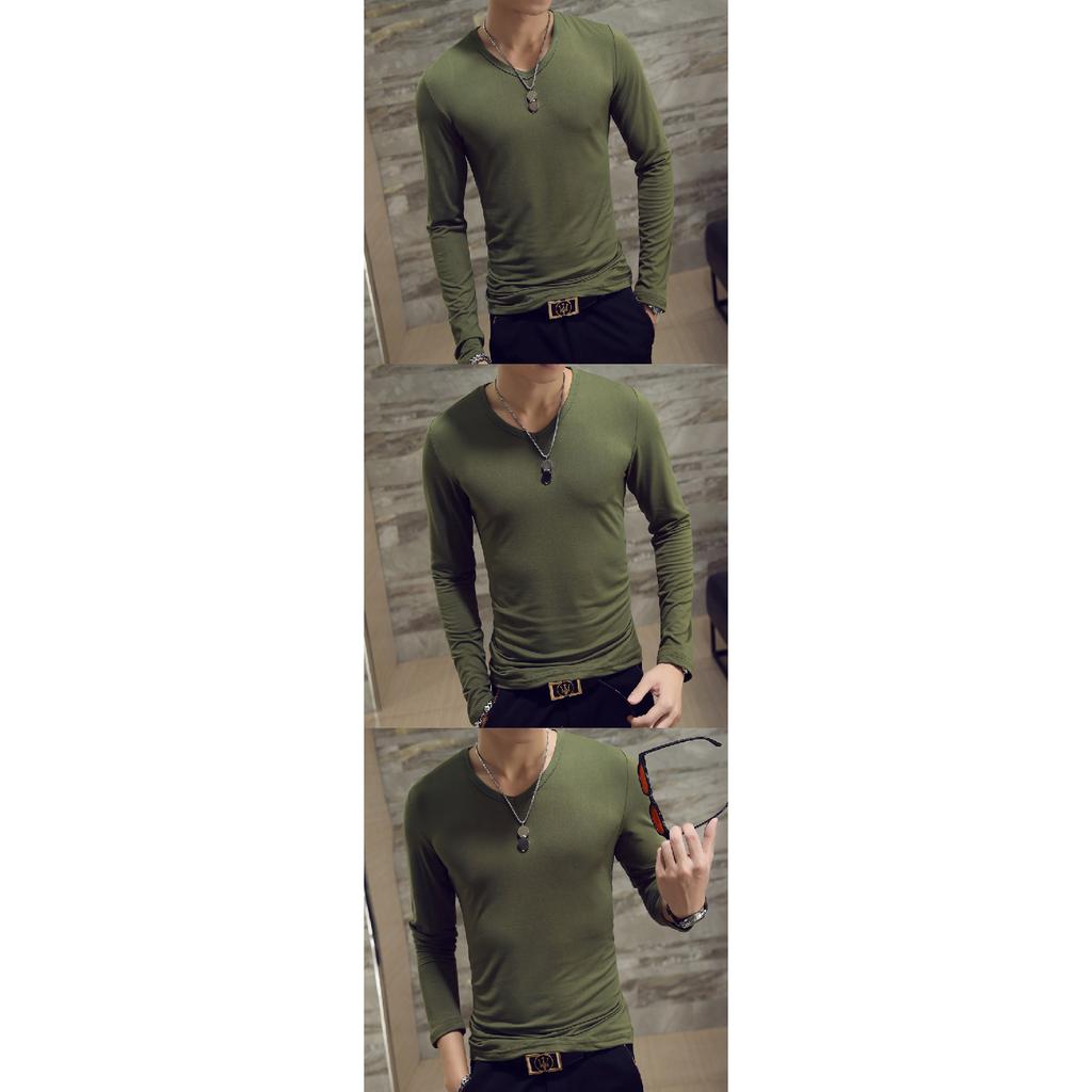 Autumn and Winter Versatile Basic Solid Color Small Turtleneck Long Sleeve T-shirt Men's Slim Korean Style Casual Bottoming Bottoming Shirt Fashion