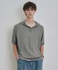 COSTUME O’CLOCK [Coclx Daily Room] Hooded Pique Half Knit 6 Color Cooskt071
