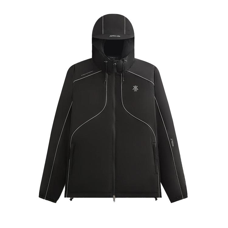 KITH X K-Tech Collaboration SS25 Nylon Bolt Shell Logo Hoodie Comfortable Jacket Men jackets Black KHM010767-001