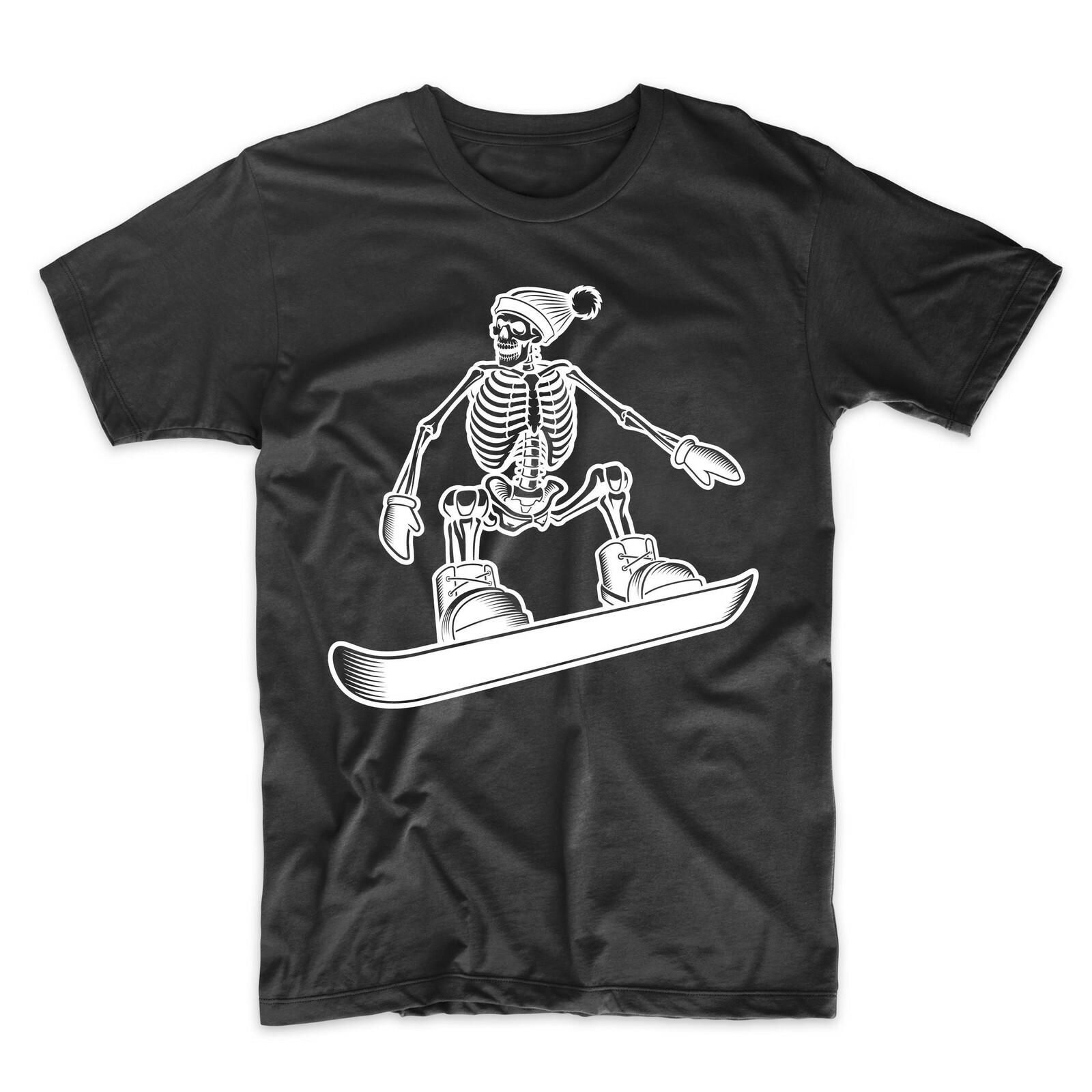 Men s Snowboarding Shirt - Skeleton Snowboarder Cool Snowboard T-Shirt S разноцветный
