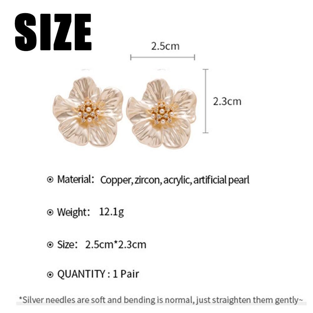 Camellia Shape Flower Earrings Creative Women's Elegant Earrings  Jewelry Accessories
