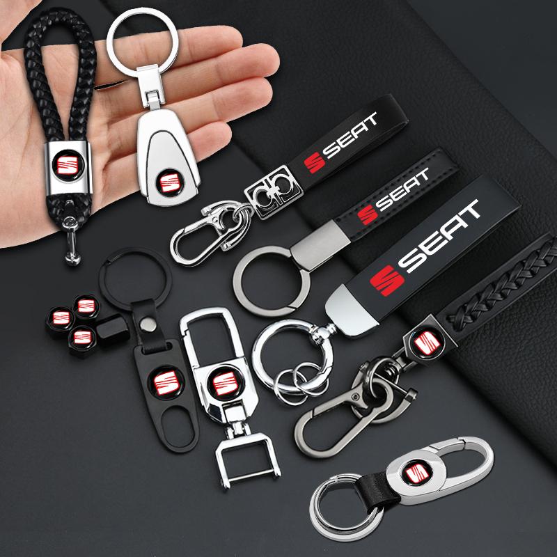 Car Braided Rope Keychain Keyring Key Holder Couple Gifts Auto Accessories for SEAT Leon 5F Ibiza 5 6 MII Altea Toledo 3 Cordoba Alhambra MK3