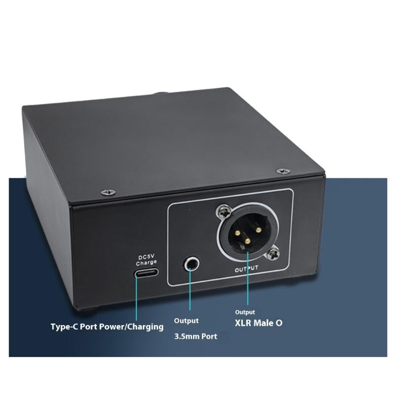 Professional 48V Power Adapter and XLR Cable Set Battery Led Light for Studio Recording