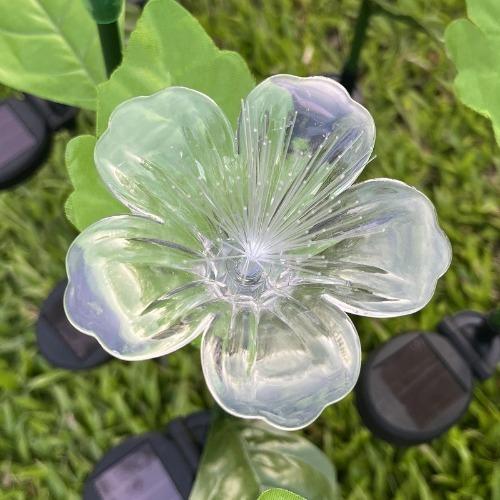 

Газонная лампа, пятилепестковая цветочная лампа, наземная вставная лампа, тростниковая лампа, светодиодная солнечная уличная лампа, водонепроницаемая ландшафтная лампа с пятью листьями травы слоновая кость