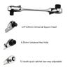Practical 1/4 Inch Quick Release Wrench Spanner Dual for Head Ratchet Wrench for