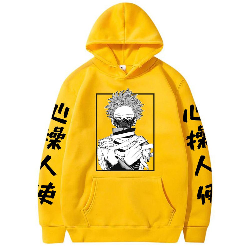 

Харадзюку Аниме Моя Геройская Академия Хитоши Шинсо Графический Принт Толстовка с Капюшоном Мужская Женская Манга Худи Мужская Толстовка Харадзюку Пуловер 4XL жёлтый