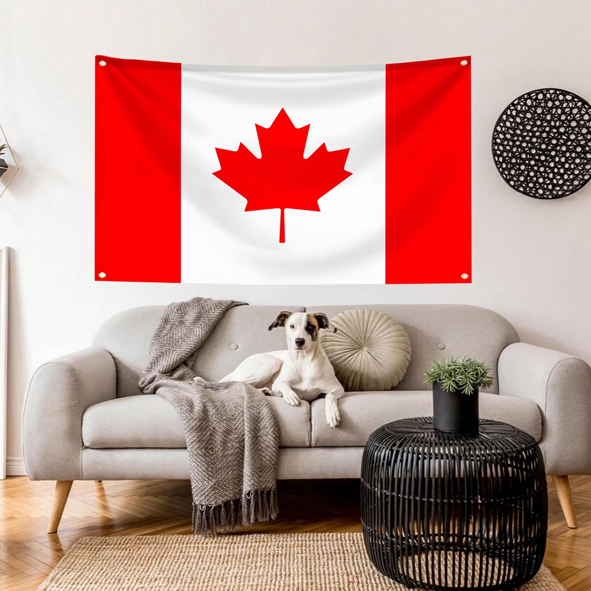 

Флаг Канады Уличные украшения Забавные флаги для спален Декор комнаты Y2k Персонализированные предметы На заказ для дома Стена Личный гобелен 29x37in