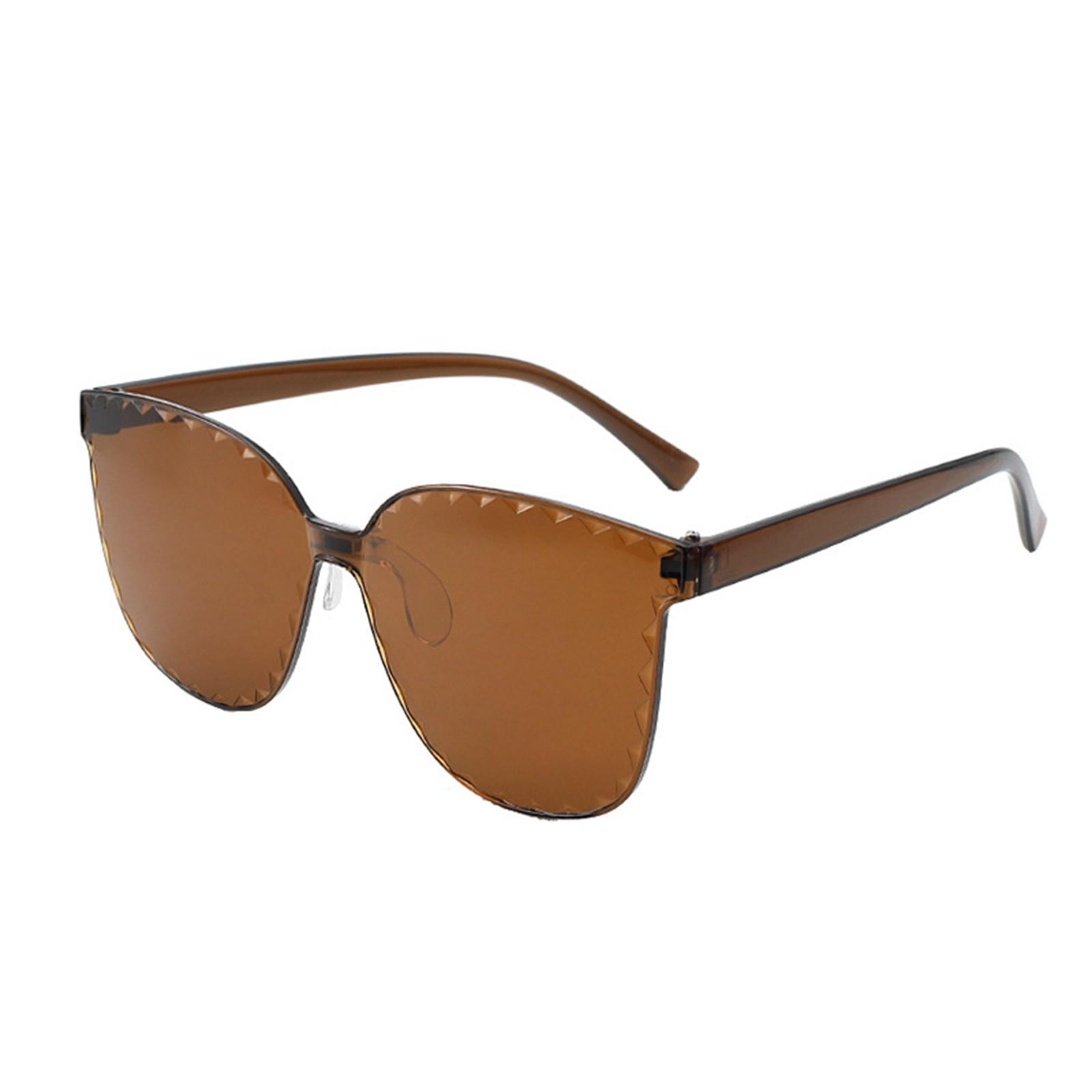 

Кружевные солнцезащитные очки без оправы Желейные прозрачные солнцезащитные очки коричневый