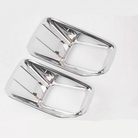 2X Chrome Front Bumper Fog Light Frame Decor Cover Trim For Ford F150 XLT 2015+