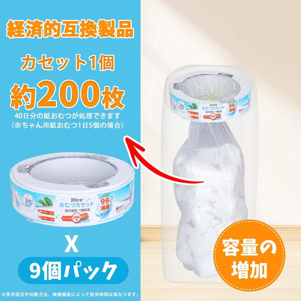 New Deodorizing Cartridges for Diaper Compatible with Aprica Oiwanakute Poi 9-Pack 7-Layer Odor-Removing Pots,