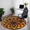 1pc Floral Mandala Chair Carpet for Office, Soft, Non-Slip Polyester Mat, Office, Living Room, Bedroom, Durable Polyester Yy251207160
