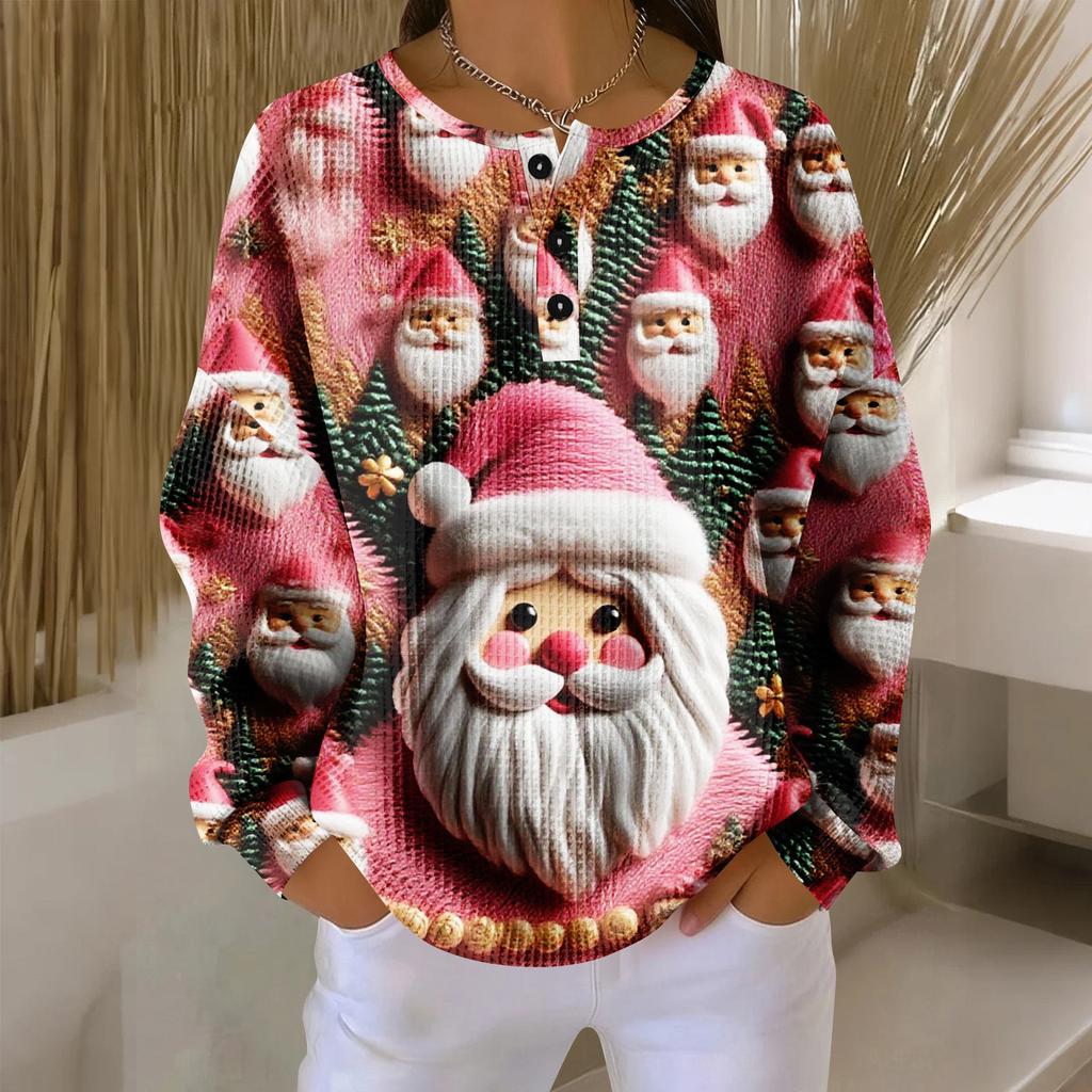 Women's Casual Shirts Long Sleeve Tops Button Up V Neck Loose Knit Fall Favorites For Women