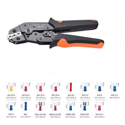 1PC Wire Crimping Tool Set Insulated Wire Electrical Connectors Crimp-Butt,Ring,Spade,Terminals