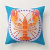 pc Seafood Lobster Crab Print Throw Pillow Cover D DoubleSided Polyester Cushion Case Nautical Beach House Decor Pillow Gi