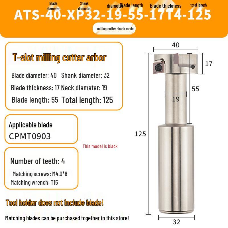 T-Slot Trapezoidal Milling Cutter for Shank Machining Center, Side Milling, and Grooving (Sizes: 21, 25, 32, 36, 40, 50, 60)