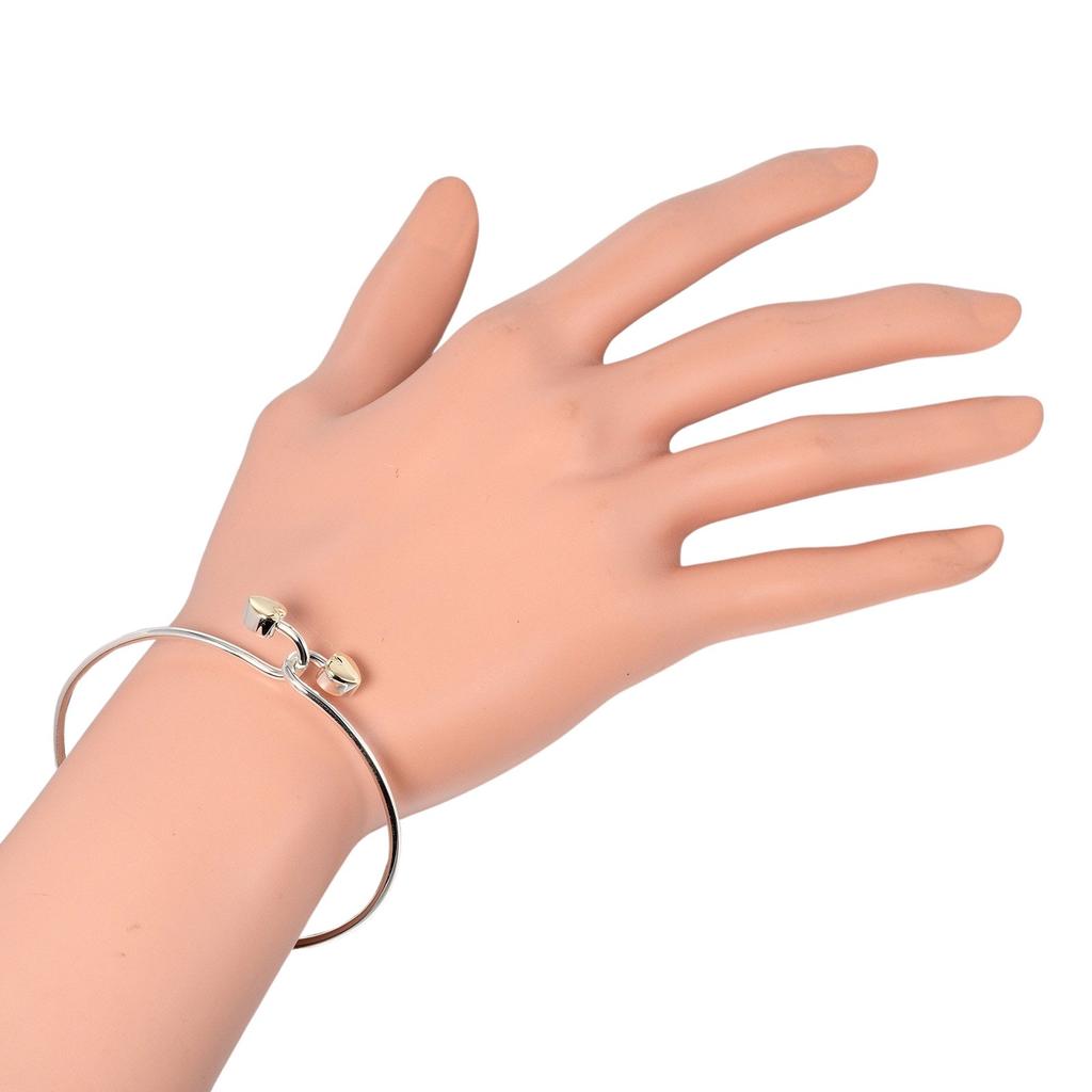 TIFFANY&Co. Double heart Bracelet Silver925/K18 yellow gold 8.53g Women Used