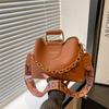 New solid color atmospheric versatile urban simple niche trend daily commuting chain single shoulder portable messenger bag women