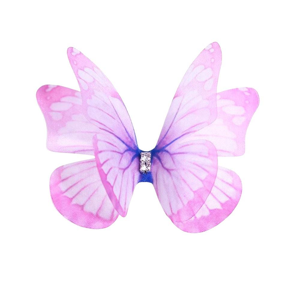 50Pcs 3D Organza Fabric Butterfly Appliques Clothes Sewing Patch  Bridal Hair Accessories