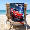 1pc Cars1 Beach Towel with Custom Name, Beach/Swimming/Bath/Picnic/Camping Towel, Suitable for Seaside Beaches