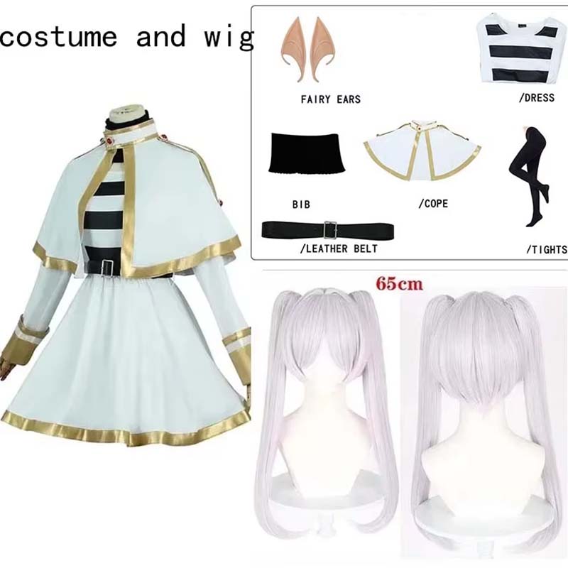 Frieren Cosplay Tērps Frieren Kleita Ar