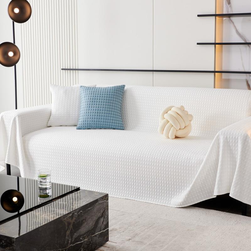 Summer Cool Feeling Ice Silk Sofa Towel a Whole Full Covered Green Fresh Sofa Cover Cloth Non-Slip Sofa Cushion Blanket