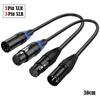 30cm XLR Audio Adapterkabel 3-Pin Stecker auf 5-Pin Buchse & 3-Pin Buchse auf 5-Pin Stecker Symmetrisches Signal-Kabel für Mikrofon DMX Bühnenlicht Audio-Geräte
