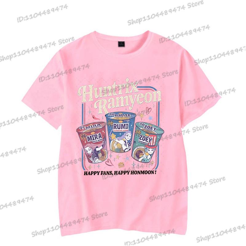 2025 New KPop Demon Hunters Men Women Cartoon Tshirt Anime Tiger Rumi Breathable Tops Short Sleeve Korean Ulzzang T-shirts