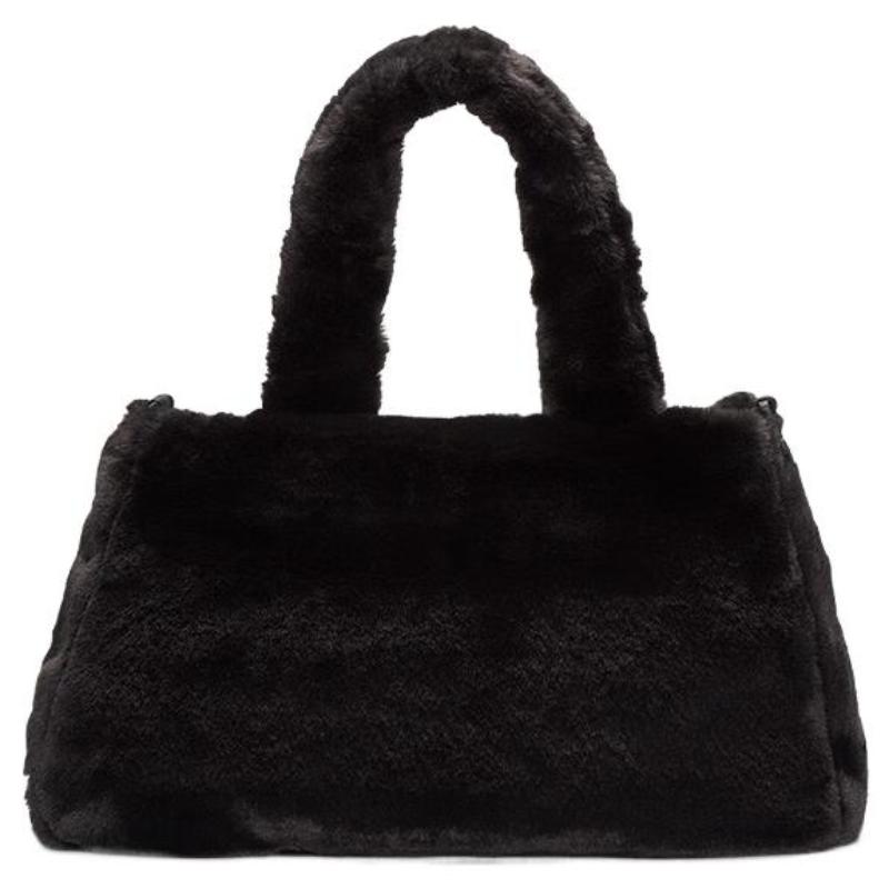 Nike Faux Fur Tote Bag Black Casual DQ5804-010