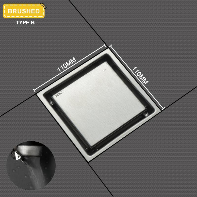 

Матовый золотой невидимый трап для плитки из нержавеющей стали 304, мусорный фильтр, дезодорант, трап для ванной комнаты, кухонные принадлежности