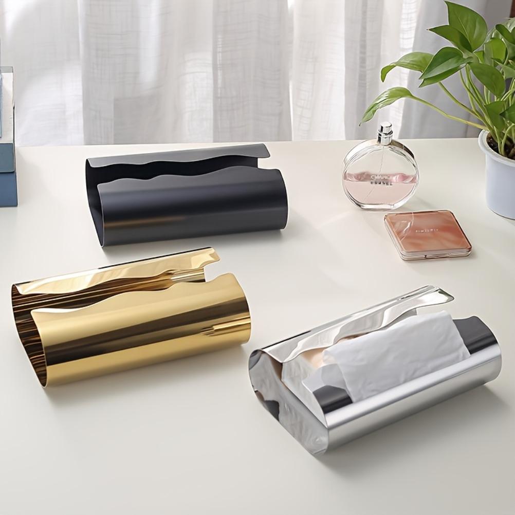 Stainless Steel Tissue Box Living Room Desktop Napkin Holder Table Decoration Tissue Case Storage Box Kitchens Accessories