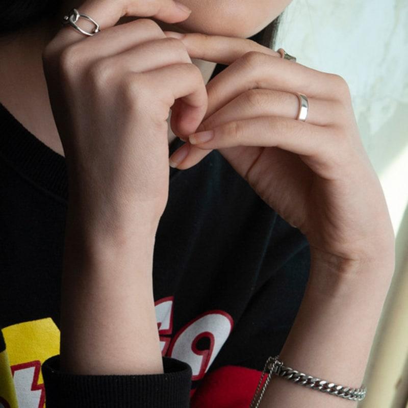 SHOVEOFF [Silver 925] Plain Silver Ring Daily Ring Couple Ring Friendship Ring SVR-S604