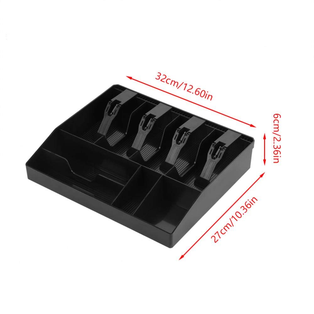 

Регистр денежного ящика Восемь ячеек Отделения Вставка Монеты Деньги Марки Лоток Кассир Аккуратное Хранение Сейф Органайзеры чёрный