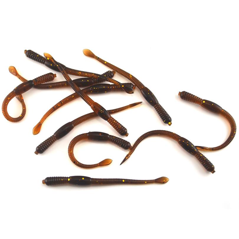 MNFT 25 Stück/Los 7,7 cm 1,03 g Weichplastikköder Künstlicher Angel-Regenwurm Köder Bionische Maden Wurm Angelköder Zubehör