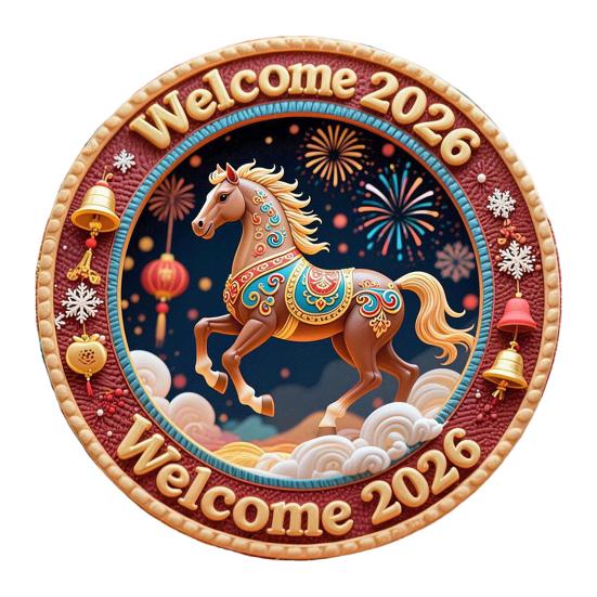 2026 Year of The Horse Fridge Magnet Acrylic Auspicious Horse Refrigerator Magnet Chinese New Year Festival Home Kitchen Door Locker Decoration