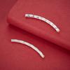 S925 Sterling Silver Twisted Tube Bracelet - Handmade DIY Jewelry Beading Accessory