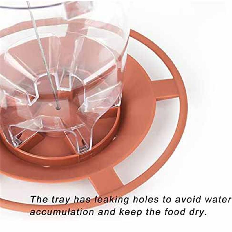 AEE4-Wild Bird Feeder, Outside Squirrel Proof Bird Feeder, Hanging Wild Bird Feeder With Round Shaped Roof