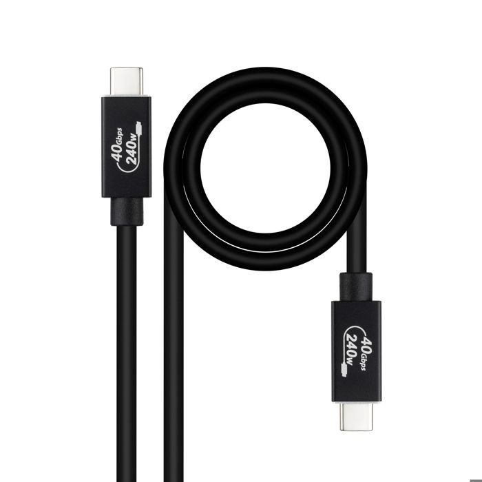 USB-C-Kabel - Nanocable - 4 m/m - 1m - 240W - Schwarz