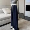 2025 Spring French Lace High-Waist Wide-Leg Trousers