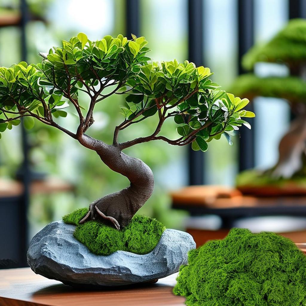 Artificial Moss for Crafts - 5.3oz Fake Moss for Potted Plants Indoor, Fairy Garden Decor, Model Making, Walls, Glass Containers | Realistic Faux